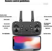 Silk Route - Drone with 4K HD Dual Camera, Smart Hover, WiFi FPV RC Quadcopter Gravity Sensor, One-Key Take-Off and Landing Return, Headless Mode, 2 Batteries Black