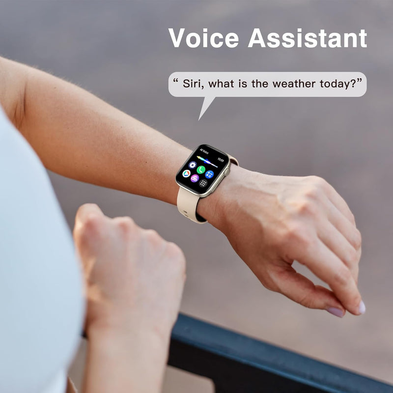 BRIBEJAT Smart Watch for Men Women (Make/Answer Call), HD 2.01'' Smartwatch Waterproof, Fitness Tracker Pedometer SpO2/Heart Rate/Sleep Monitor, Compatible with iPhone Samsung Huawei Android Phone