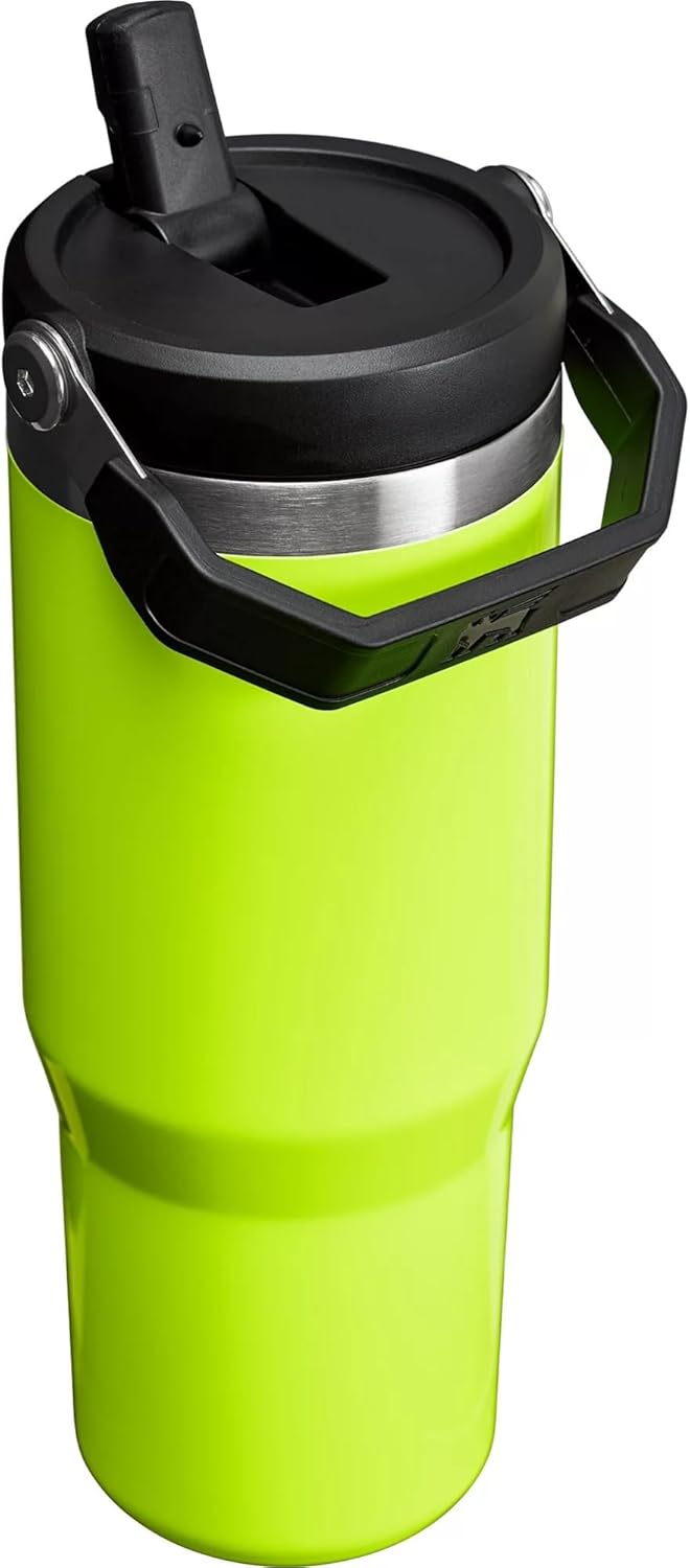 STANLEY Stainless Steel IceFlow Flip Straw Tumbler (Neon Yellow, 30 oz)
