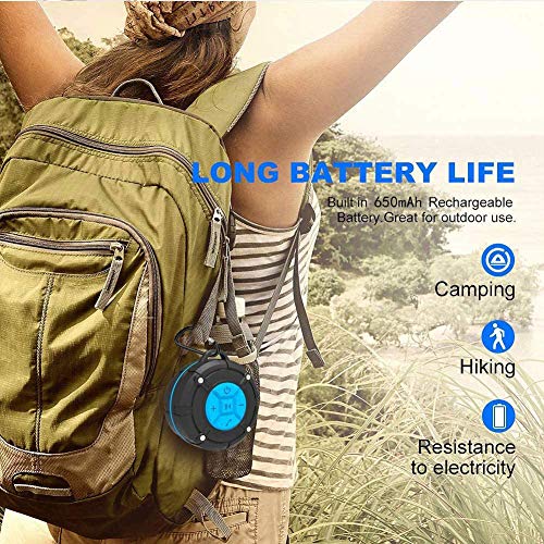 Talen Shower Speaker Waterproof IPX7 Bluetooth Speaker with Suction Cup & Hook - Shower Radios, Waterproof Speaker with Louder HD Sound for Bathroom, Pool, Beach, Outdoor