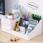 XaFaXa Makeup Organizer Jewelry Storage Box - Cosmetic Dresser Drawers Desktop Makeup Organizer Skin Care Jewelry Organizing Box,Suitable for Storage in Bathroom,Bedroom and Bedside Table (White)