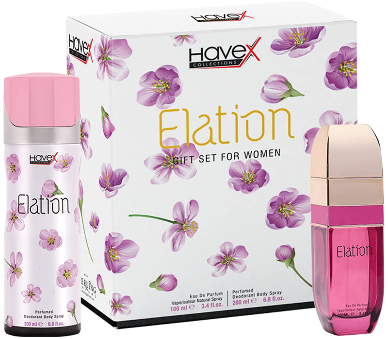 Havex Collection Elation 2 Piece Gift Sets For Women - Eau De Parfum 100ML + 200ML Perfume Body Spray - perfume for women