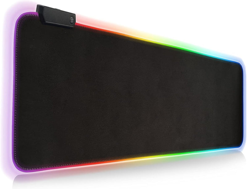 SKY-TOUCH RGB Gaming Mouse Pad, Extra Large Soft Led Extended Mouse pad, anti-slip Rubber Base Computer Keyboard Mat, Black - Black new