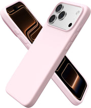 ORNARTO Compatible with iPhone 17 Pro Max Case 6.9", Slim Liquid Silicone 3 Layers Soft Gel Rubber Shockproof Protective Cover with Anti-Scratch Microfiber Lining-Chalk Pink - Chalk Pink