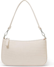 Small Shoulder bag with 2 Removable Straps Cross Body Clutch Purse Handbag for Women - ivory