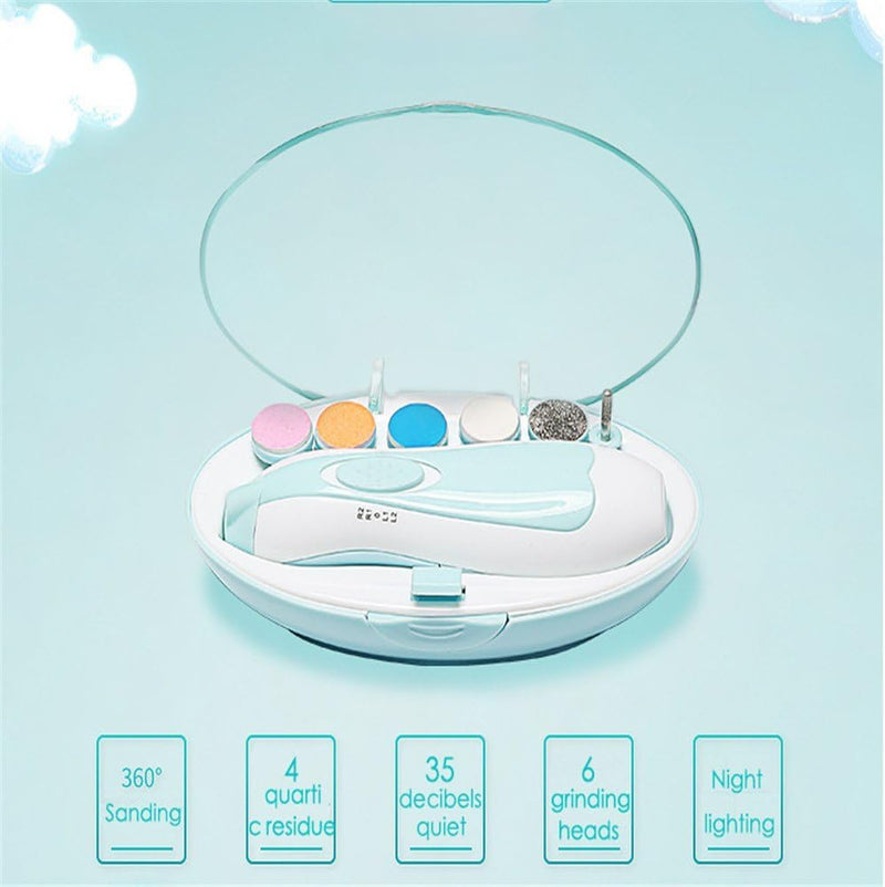 Baby Nail File - Safe Electric Nail Trimmer Baby Nail Clippers Cutter for Newborn or Toddler Toes and Fingernails Baby Nail Care Tools (Pink)