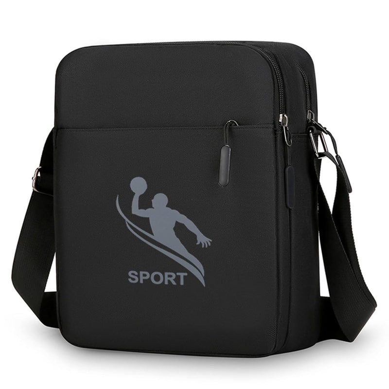 Ogetok Large Crossbody Bag Black Big Messenger Bag for Men Women, Casual Side Shoulder Bag Neck Pouch, Travel Cell Phone Purse Wallet Handbag with Adjustable Strap for Business, Traveling, Hiking