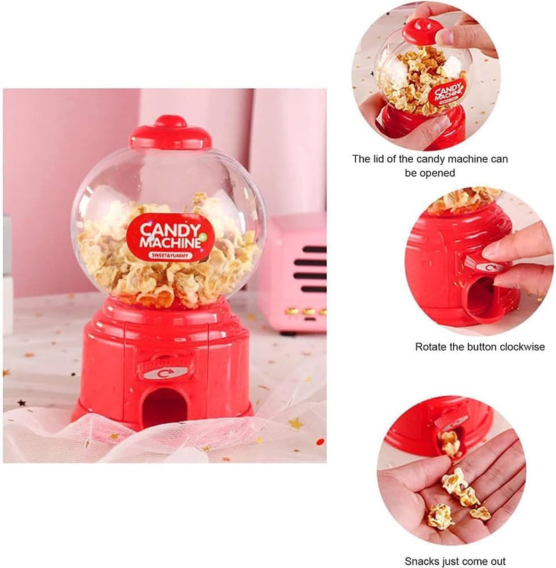 Xspring Candy Vending Machine, Gumball Machine with Easy Twist-Off Refill, Mini Candy Dispenser with Twist the Button, Vending Machine Can be Used as Filled with Candy, Piggy Bank and More