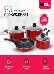 Delcasa Non-Stick Cookware Set 9-Pieces