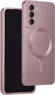 Magnetic for Samsung Galaxy S23 Ultra Case,Soft Silicone Samsung S23 Ultra Phone Case with Camera Protection,Anti-Fingerprint Samsung Galaxy S23 Ultra Case Compatible with MagSafe, Red - S21 Plus Pink