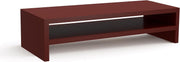 Mahmayi Modern Wooden Riser Monitor Stand with 2 Tier Storage Shelf, Monitor Stand for Home Office Business, Stand Monitor Riser for Keyboard Storage, Laptop, Printer, and TV Screen - Oak Melamine - Apple Cherry