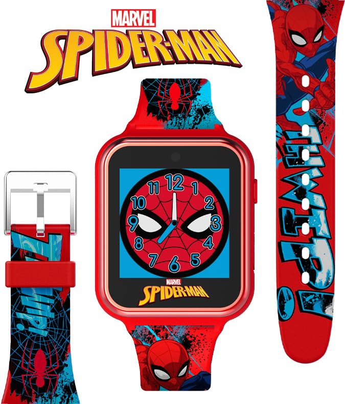 ACCUTIME Marvel Spiderman SPD4588 Interactive Watch, Unisex Kids