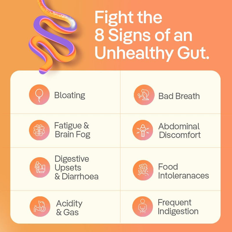 Gut Balance SuperGut Stick for Gut Health, Strong Digestion & Immunity Probiotics + Inulin + Vitamin C For Men & Women 3Bn CFU of Clinically Proven Strains 30 Days Pack