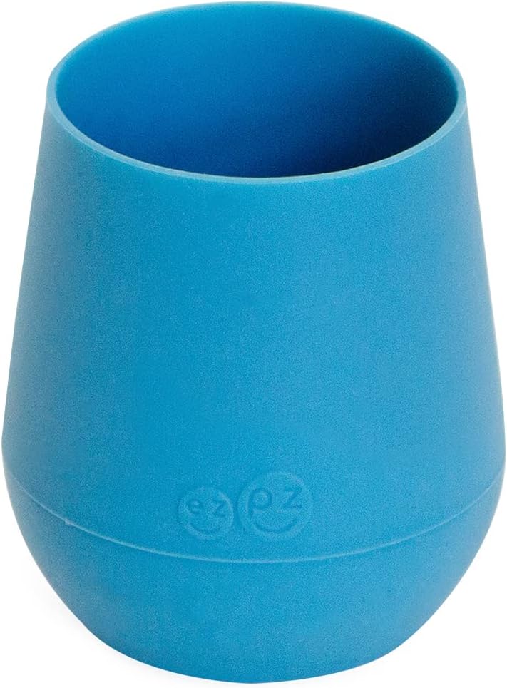 ez pz Ezpz Tiny Cup (Sage) - 100% Silicone Training Cup For Infants - Designed By A Pediatric Feeding Specialist - 4 Months+, EUtss001, Infants Training Cup