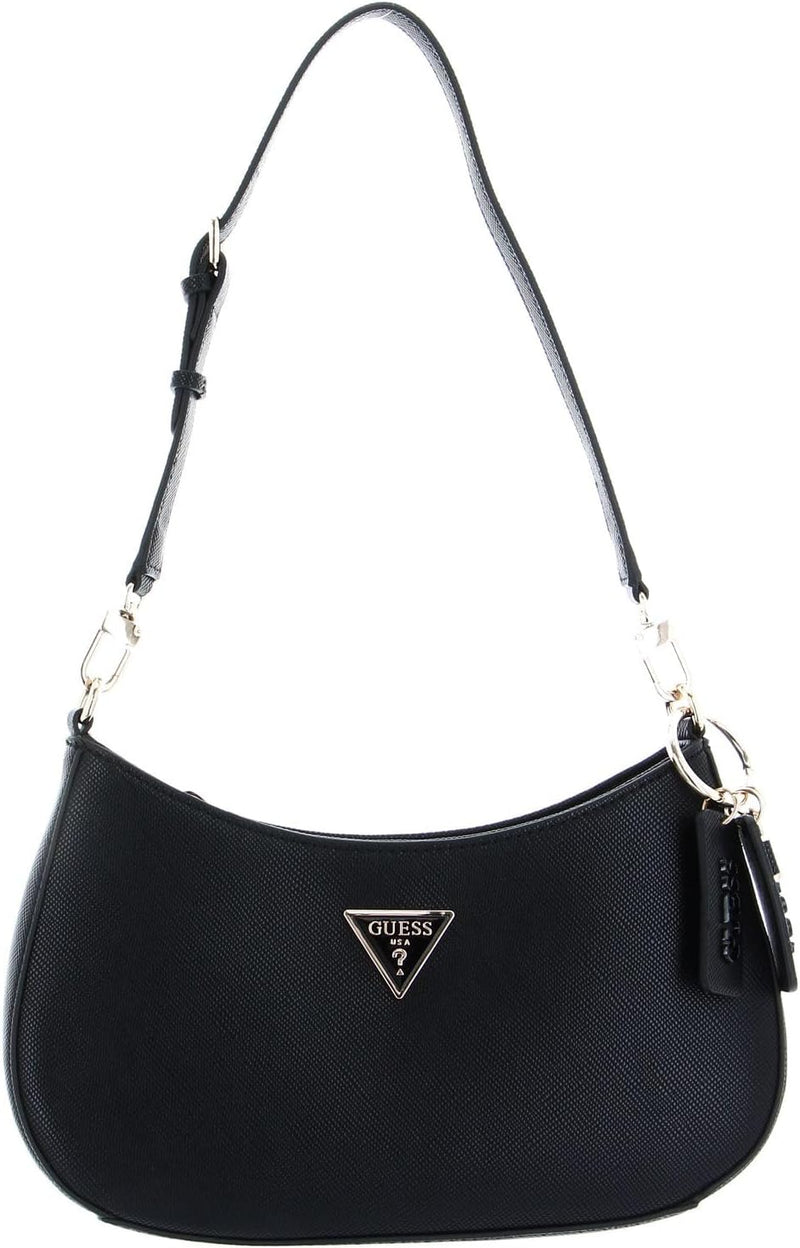 Womens Noelle Top Zip Shoulder Bag Handbag - Dark Black