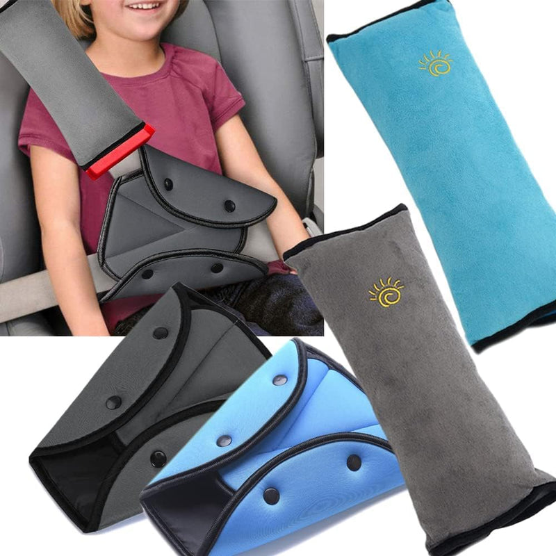 KOWVOWZ 4Pcs Seat Belt Pads, Children Car Safety Kids Seatbelt Adjuster Cover Strap Mash Shoulder Pad Children Seat Belt Clips, Car Safety Strap Protection for Children Adults, Seatbelt Clip