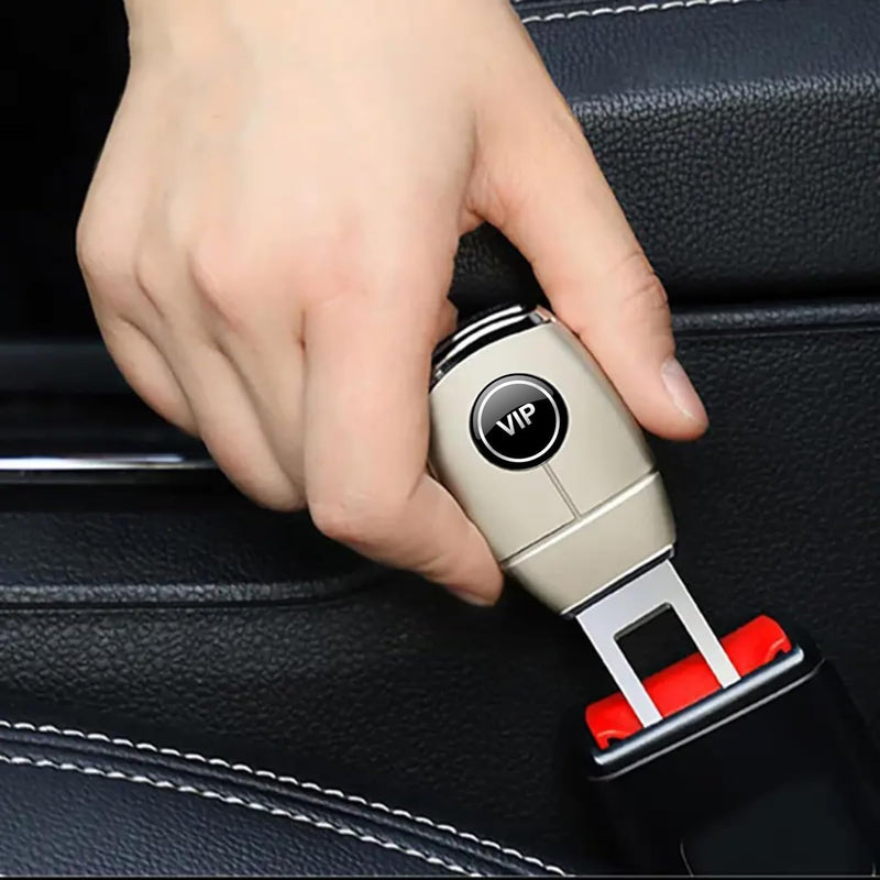 Universal Car Seatbelt Clips - Adjustable & Durable Safety Belt Buckle Extender for Enhanced Comfort and Safety, Perfect for Child Seats - Beige, 2 Piece