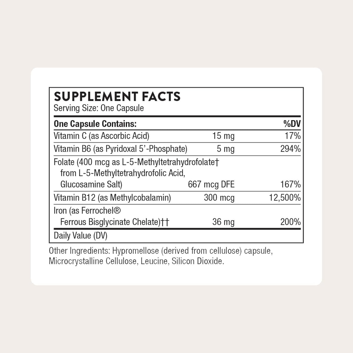 Advanced Iron Complex - Complete Blood Support Formula - Elemental Iron, Folate, B and C Vitamins for Optimal Absorption - Chelated Iron Supplement - Gluten, Dairy & Soy-Free - 60 Capsules – image 2