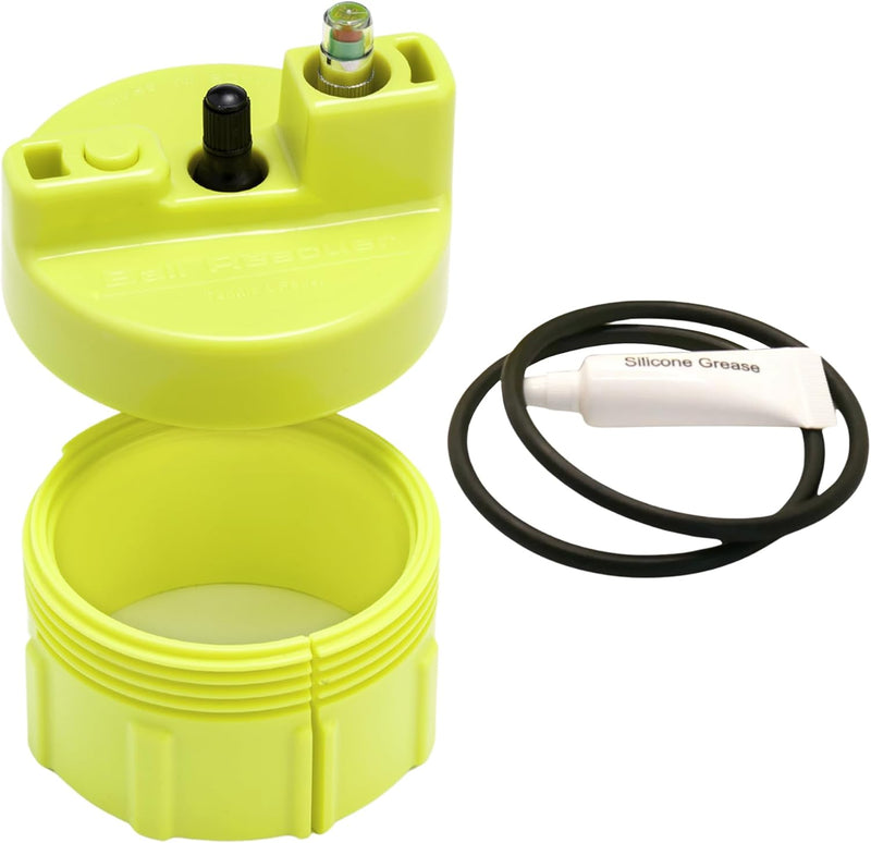 Ball Rescuer Converts containers of paddle balls or tennis balls into a 30 PSI Pressurizer boat Adaptable to containers of Three or Four Balls (packaging not included). - With Lubrification Pack, Without Pump
