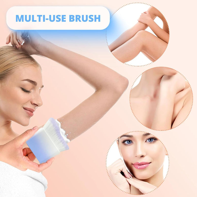 LYAROMIS Tanning Brush, Body Makeup, Self Tanner Brush for Smooth Application & Even Coverage, Kabuki Foundation Brush for Body & Legs (rose gold)