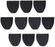 Women's Soft Cotton Tagless Hi Cut Panty, Multiple Packs - Black
