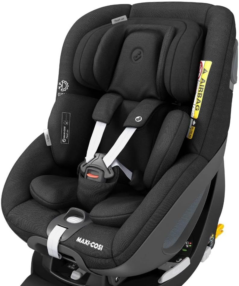 Maxi-Cosi Pearl 360 i-Size Infant Car Seat, 360 Swivel Car Seat, G-CELL Side Impact Protection, One-Hand Rotation, ClimaFlow, 0-4 Years, Authentic Red, 2 Year Warranty