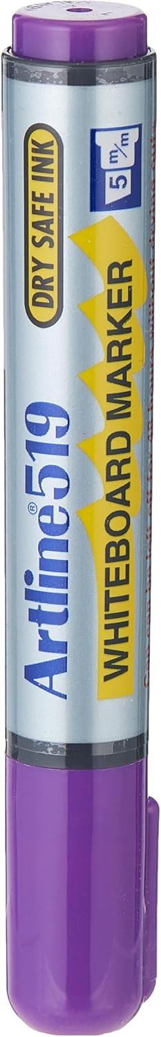 Artline White Board Marker Broad Pack of 12, Dry Safe, Purple, 519 - ARMK519PU