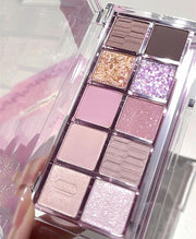 10 Colors Eyeshadow Palette,Matte&Glitter&Shimmer Eyeshadow Korean Makeup,Long Lasting Blendable Shades,Naturing-Looking,Waterproof Cool Eye Shadow Makeup Palette,01 - 14 # Midsummer Dream