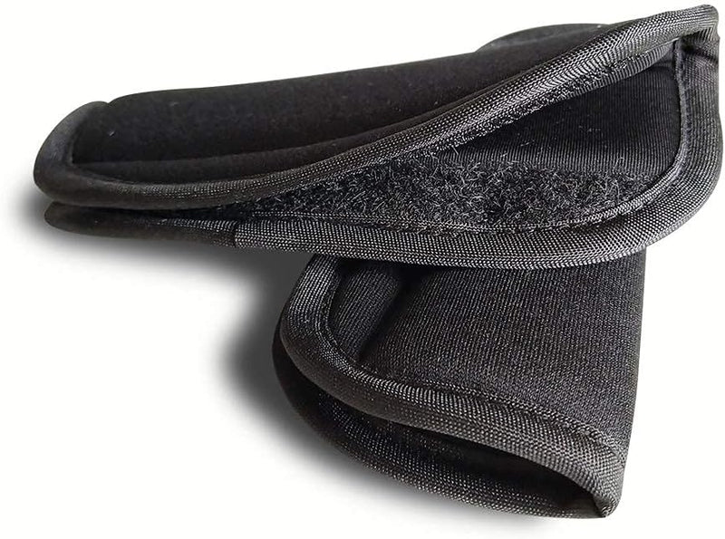 SeedFuture Baby Pushchair Seat Strap Covers with Velcro Black 2 Pack, Adjustable and Universal Pram Shoulder Seat Belt Cushion Pads for Children Kids Newborn, Stroller Accessories