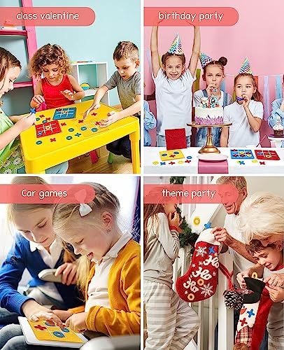 12 PCSTic Tac Toe Mini Board Game Toy for Kids and Family,Birthday Party Favors,Goody Bag,Fun Indoor Game Night Activity, Classroom Prizes Return Gifts Goodie Bag Fillers