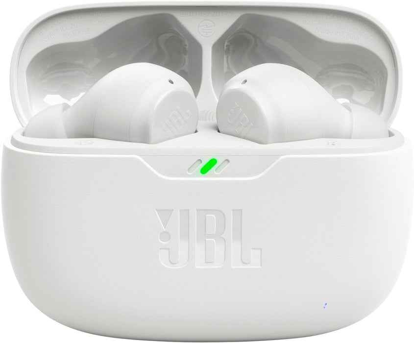 JBL Vibe Beam - True Wireless JBL Deep Bass Sound Earbuds, Bluetooth 5.2, Water & Dust Resistant, Hands-free call with VoiceAware, Up to 32 hours of battery life (Black)