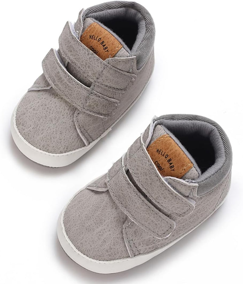 E-FAK Baby Shoes Boys Girls Infant Sneakers Non-Slip Rubber Sole Toddler Crib First Walker Shoes