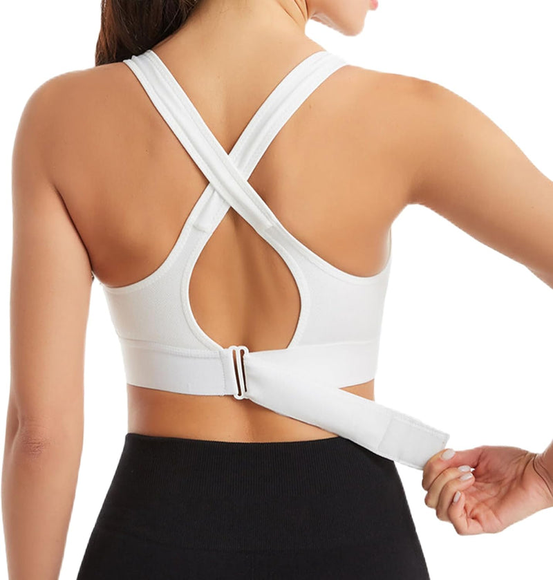 Dress Cici Zip Front Sports Bra, Longline High Impact Sports Bras