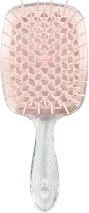 BananaHome Detangling Hair Brush Anti static Hairbrush, Hollow-out Massage Curl Comb for Natural Curly Wet Dry Thick Straight Long Hair (Transparent rose red) - Transparent pink