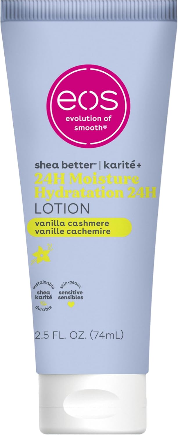 24H Moisture Travel Body Lotion- Vanilla Cashmere, Travel Size Essential, Toiletries, Mini Body Lotion For Dry Skin, 2.5 fl oz - Vanilla Cashmere 75 ml (Pack of 1)