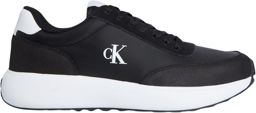 Mens Athleisure Runner Sneakers - Black/Bright White