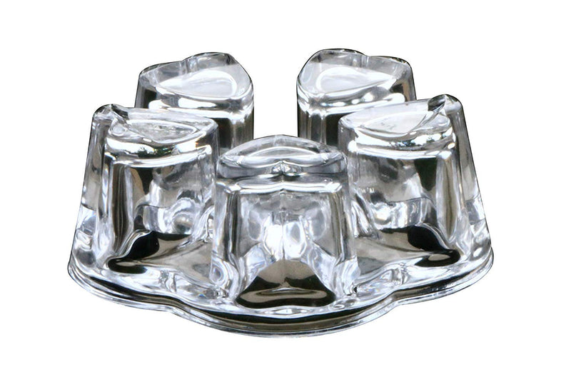 Liang baobao Teapot Warmer Crystal Glass Heart Shape Heating Base Tea Set Accessories