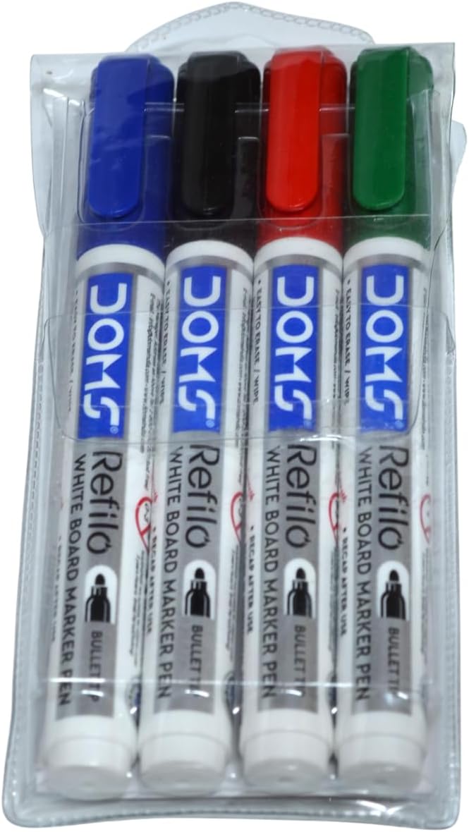 DOMS 7766 REFILO WHITEBOARD MARKER PACK 4 PCS