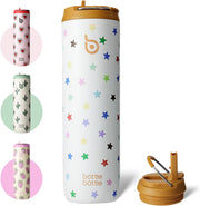 Insulated Water Bottle 24oz with Straw Lid and Handle for Sports Travel Gym Stainless Steel Water Bottles Double-Wall Vacuum Metal Leak Proof BPA-Free (Stellar Pop) - Stellar Pop