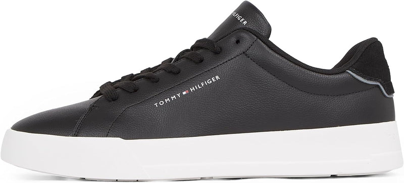Tommy Hilfiger Men’s Detail Essential Leather Court Trainers
