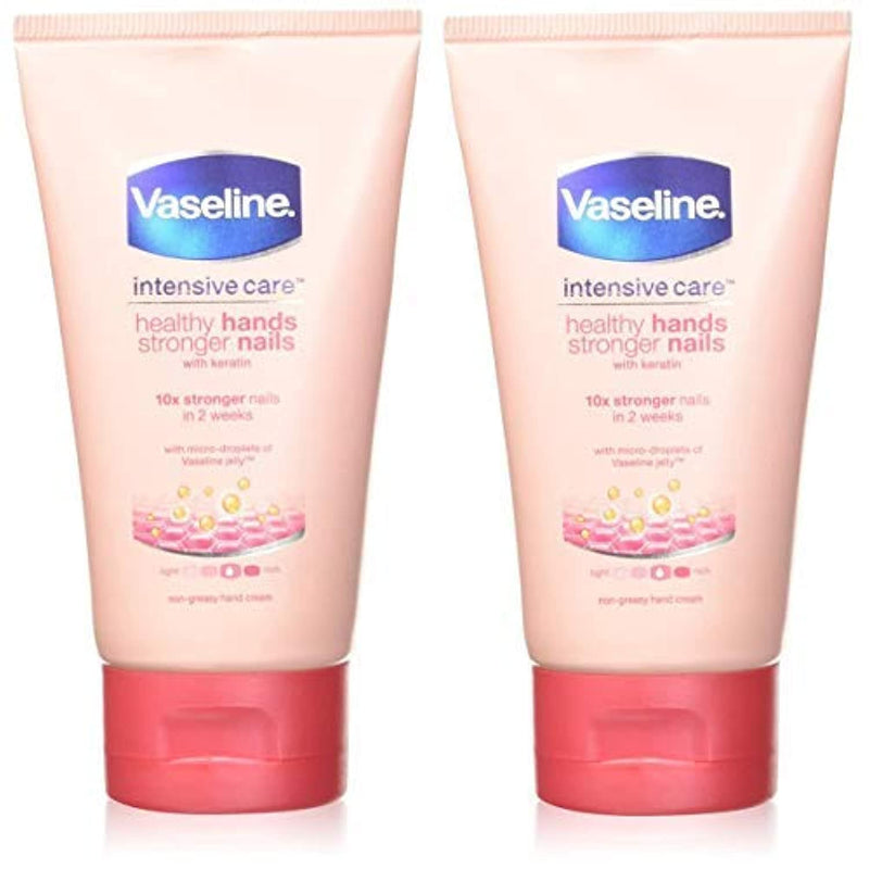 Vaseline Intensive Care Healthy Hands Stronger Nails Hand Cream (75ml, Pack of 2)
