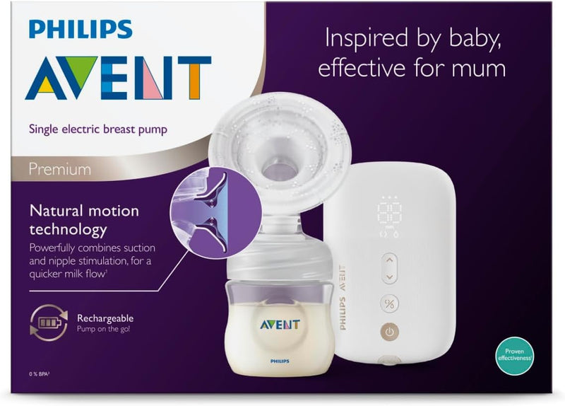 Philips-Avent SINGLE ELECTRIC CORDLESS BREAST PUMP, Clear (SCF396/11)