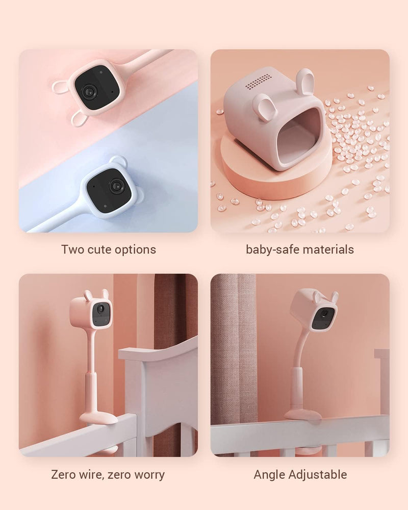 EZVIZ Wireless Battery-Powered Baby CAM, Crying Detection, Baby Activity Detection, Out-of-Crib Alert, 1080P, IR Night Vision, Wire-Free Setup, Two-Way Talk, SD Card,Blue Color for Boys (BM1)