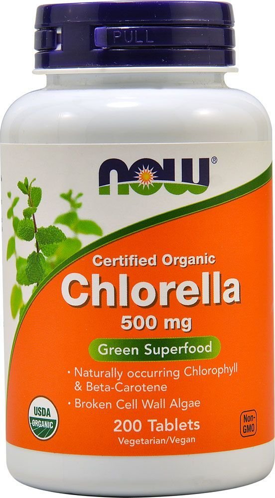 NOW Foods Organic Chlorella 500mg 200 Tabs