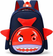 JZLIFE Kids' Backpacks,Kids' School Bags,Durable Lightweight Backpacks for Preschoolers with Cartoon Design, Waterproof Breathable Kindergarten Backpacks for Toddlers - Navy Shark
