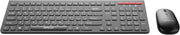Totulife 2.4GHz Wireless Keyboard and Mouse Set, Red/Black