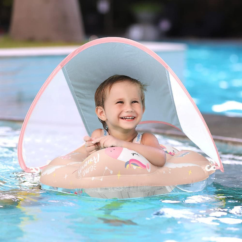 PYEBE Inflatable Baby Swimming Float Pool Floats Pool Accessories for Infants (L(16CM inner diameter))