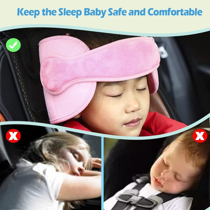 Azonee Child Car Head Support, Sleep Aid Belt, Adjustable Headrest for Child Safety Seat, Adjustable Cotton Car Seat Headrest for Baby Kids Toddler, Head Protector Strap and Neck Support Band (grey)