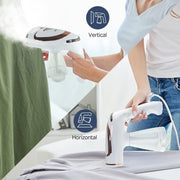 Travel Steam Generators，Portable Handheld Garment and Fabric Steamer 1600 Watts,40-Second Fast Heat-up, Auto-Off, Large Detachable Water Tank,2 in 1 Fabric Wrinkle Remover and Clothing Iron