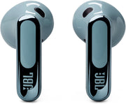JBL LIVE FLEX 3 True wireless noise-cancelling earbuds with open-stick design and 50 hours total playback plus wireless charging, Blue